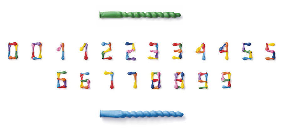 Bufona Balloon typeface numbers